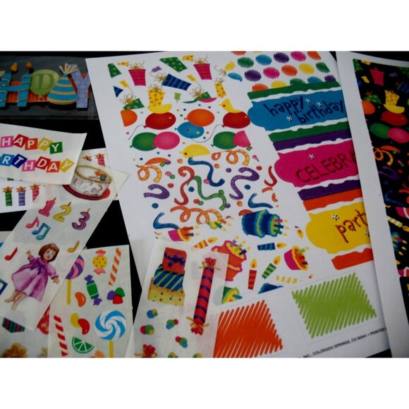 Creative Memories and more CELEBRATE Stickers (Party, Birthday,) Gr Lengths - Picture 10 of 15